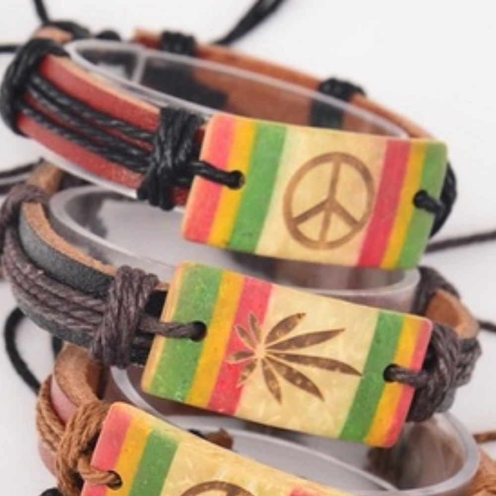 Adjustable leather band Bracelet